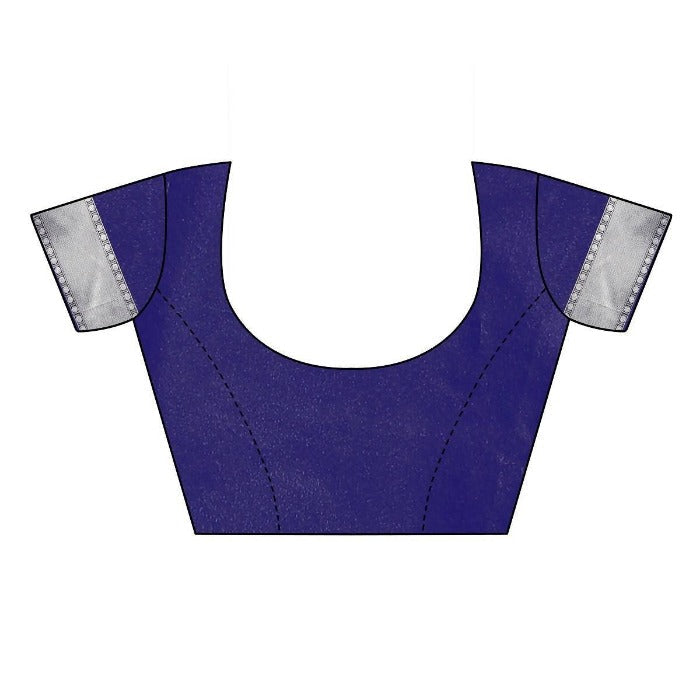 Vamika Banarasi Jacquard Weaving Blue Blouse