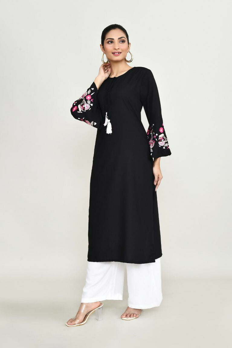 Joban Fashion Black Rayon Tunic