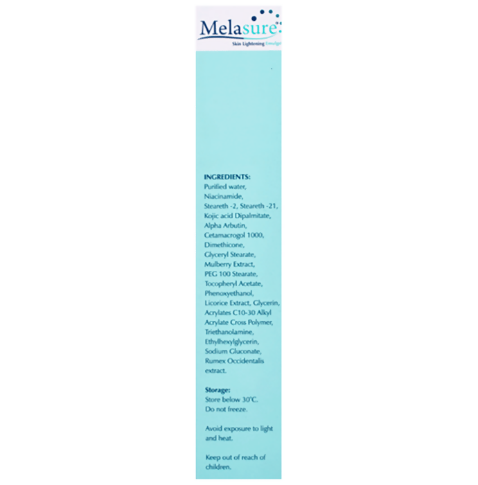 Melasure Skin Lightening Emulgel For All Skin Types - Distacart