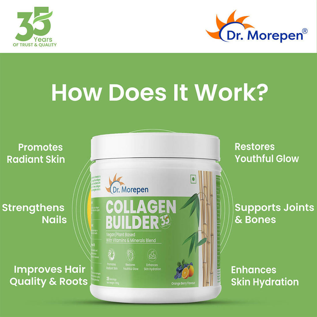 Dr. Morepen Natural Collagen Builder - Orange Berry Flavour - Distacart