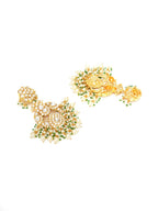 Kundan Chand Earrings (Gold) - Ruby Raang - Distacart