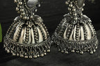 Mominos Fashion Johar Kamal Oxidised Silver-Plated With Ghungroo Jhumkas - Distacart