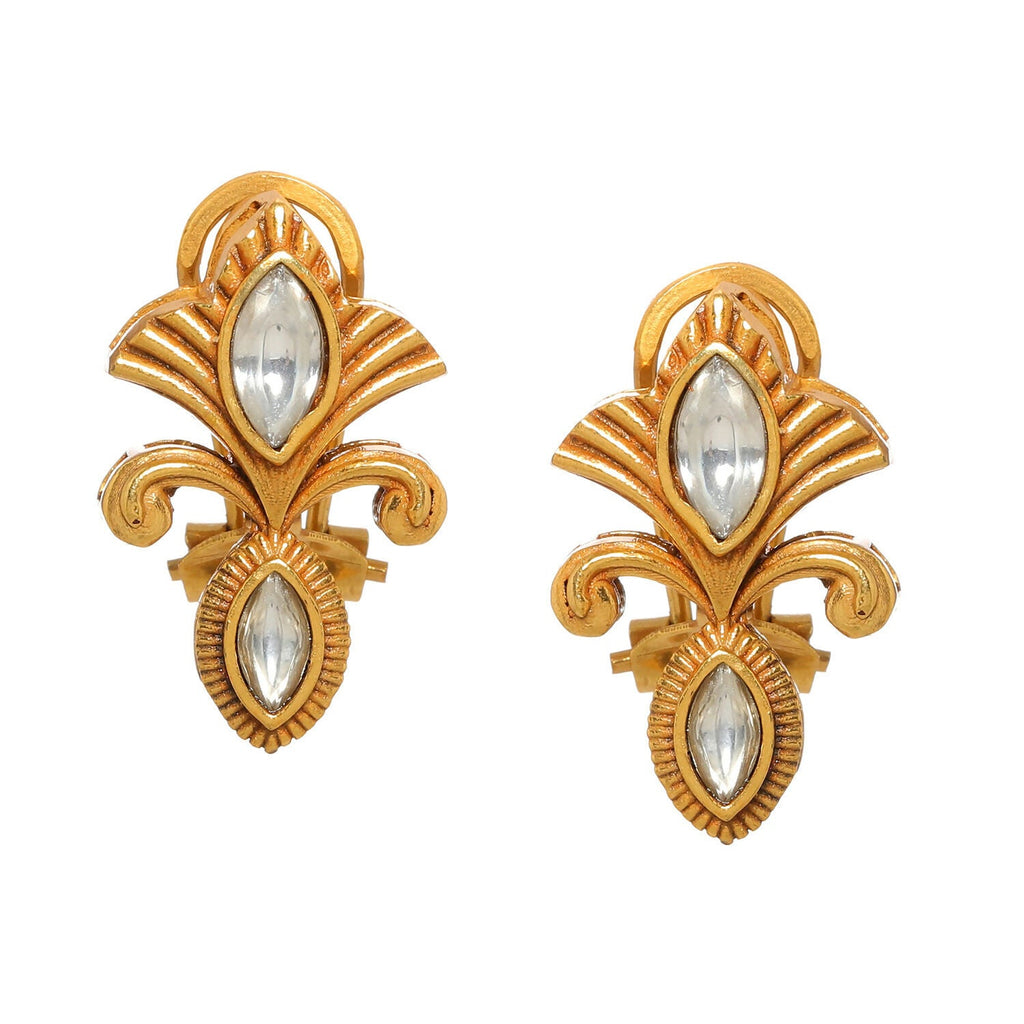 Golden Earrings (Gold) - Ruby Raang - Distacart