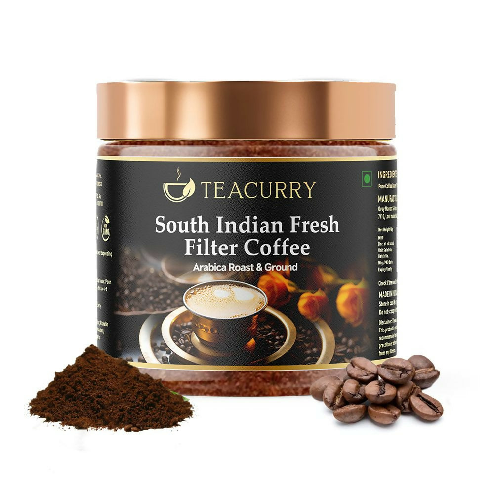 Teacurry South Indian Filter Coffee (100% Arabica Ground Coffee) for Authentic South Indian Taste - Kaapi Coffee - Distacart