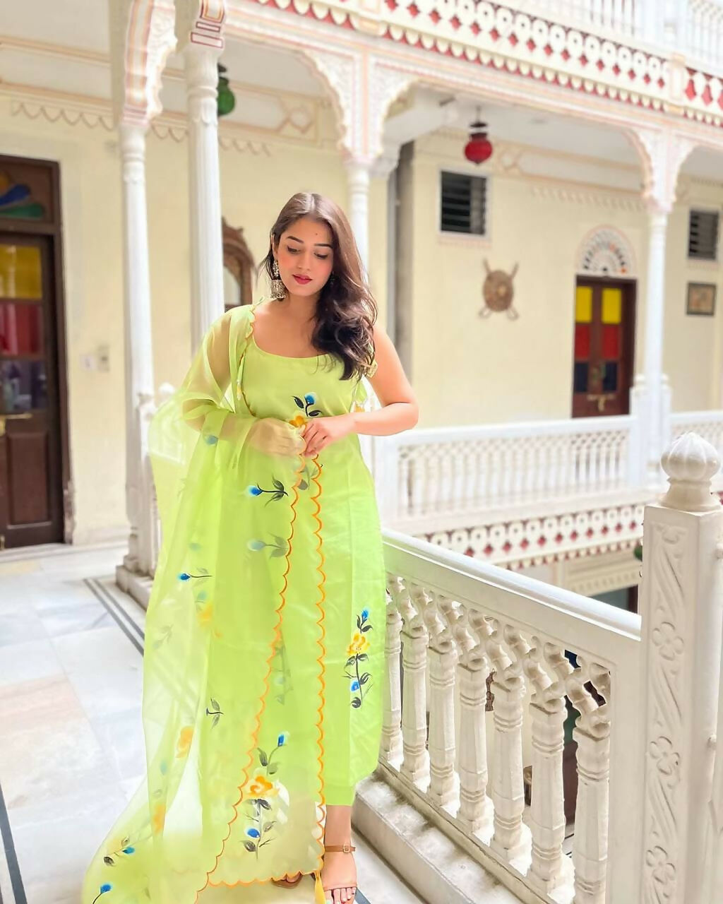 The52 Lemons Women's Gorgeous Printed Viscose Fabric Straight Kurta Pant with Dupatta Set - Distacart