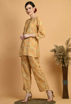 Joban Fashion Mustard Maslin Kurta Set
