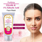 Globus Remedies Anti Acne Glycolic & 1% Salicylic Acid Face wash, For Oily & Acne Prone Skin