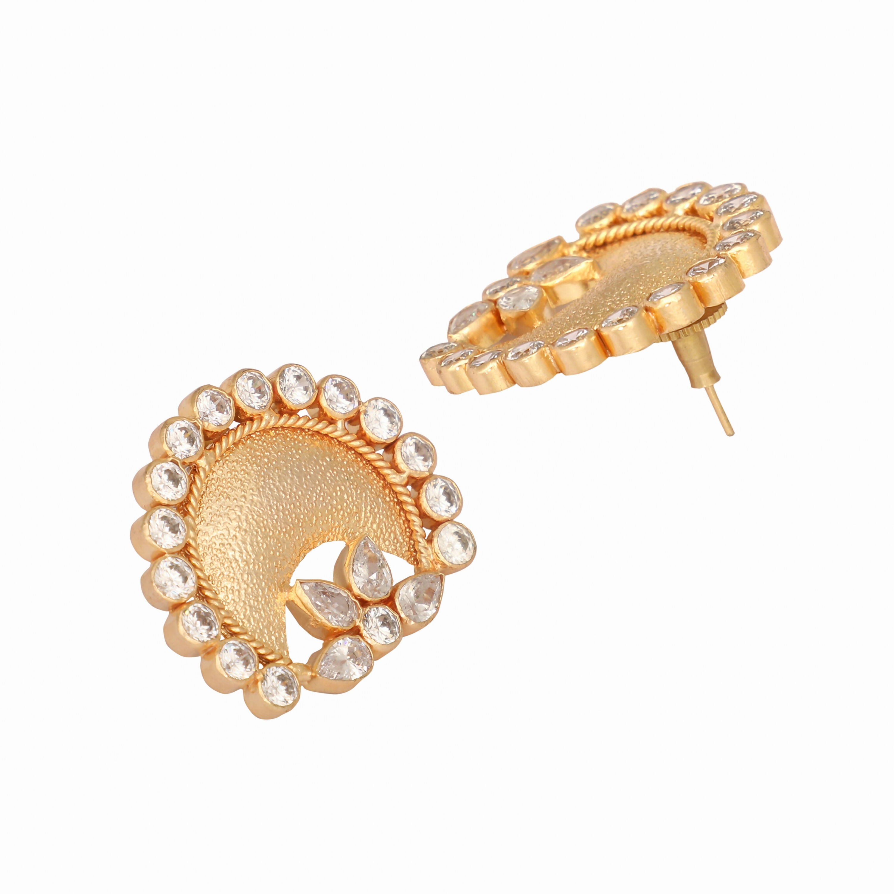 Nuyug 22K Gold Plated Crescent Glow Earrings - Distacart