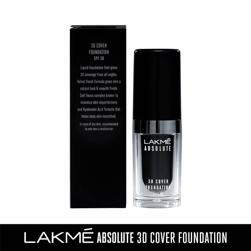 Lakme Absolute 3D Cover Foundation - Warm Crème (15 Ml)