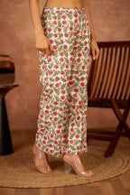 Joban Fashion Red Green Hand Block Printed Cotton Suit Set - Distacart