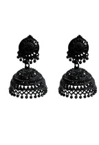 Tehzeeb Creations Black Colour Earrings Jhumki Style