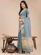 Shree Shyam Fashion Seoul Sea Green Organza Saree