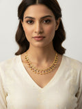 NVR Women Gold Plated Multicolour Minimal chain - Distacart
