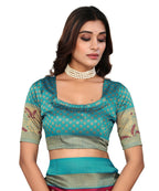 Vamika Purple Printed Art Silk Saree