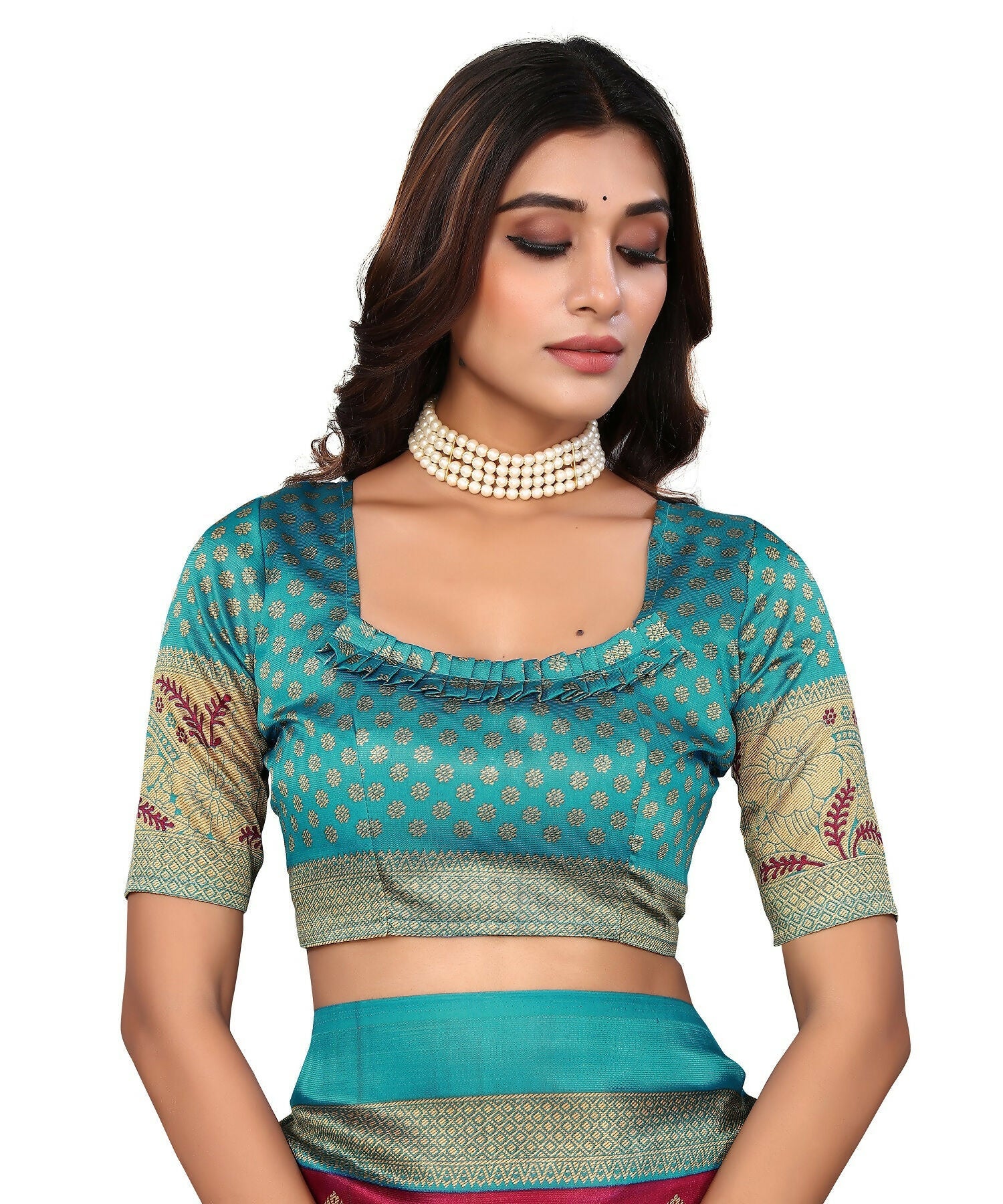 Vamika Purple Printed Art Silk Saree