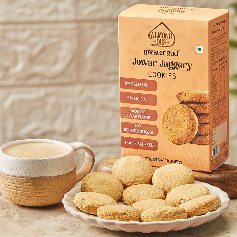 Almond House Jowar Jaggery Cookies - Distacart