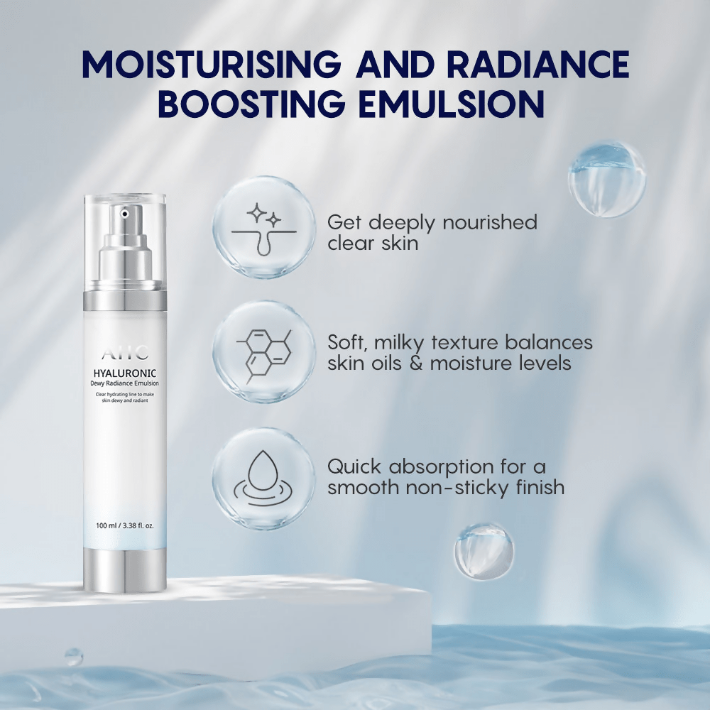 AHC Hyaluronic Dewy Radiance Emulsion Lightweight Moisturizer - Korean skincare