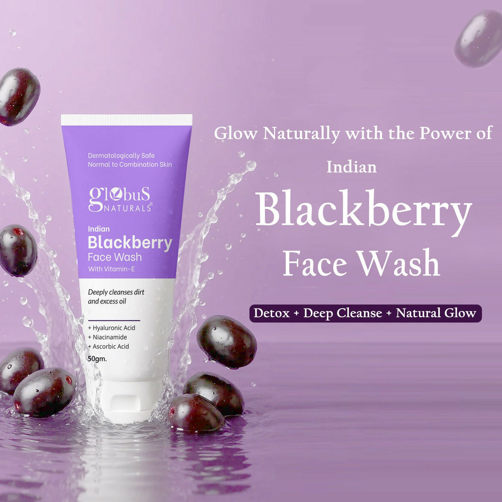 Globus Naturals Indian Blackberry Face Wash with Vitamin E - Distacart