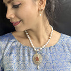 J Pearls Opal Pearl Necklace Set