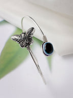NVR Women Oxidised Rhodium-Plated Evil Eye Kada Bracelet - Distacart