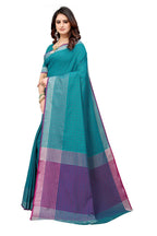Vamika Blue Cotton Silk Saree - Distacart