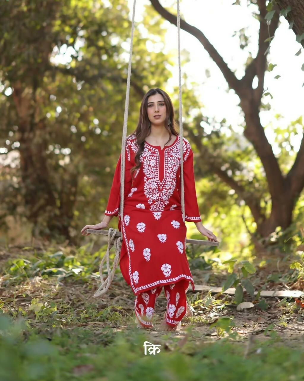Joban Fashion REd Kurta Set Rayon Embroidery Sequence Work - Distacart