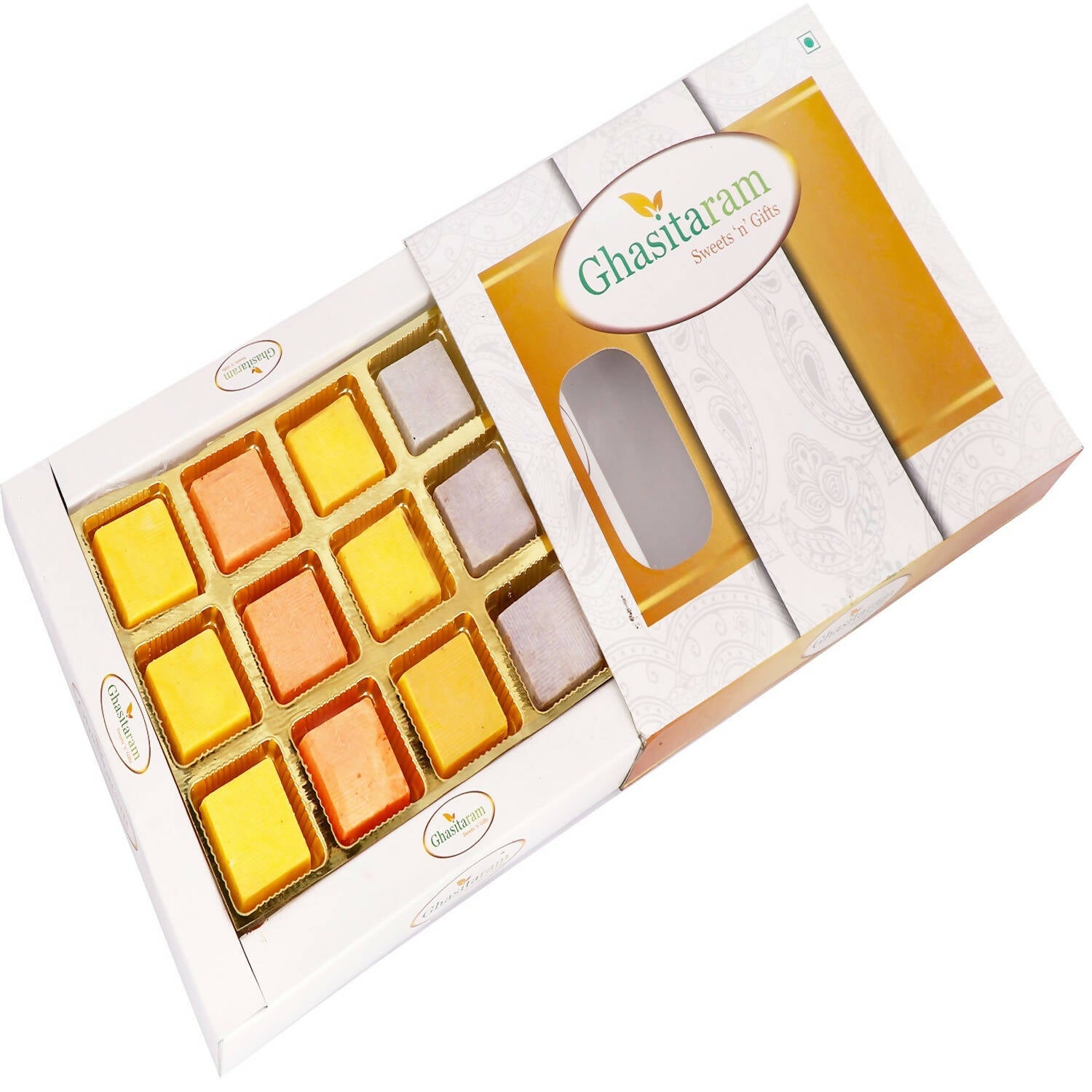 Ghasitaram Holi Gifts Chocolate - Fruit Flavored Chocolate in White Box