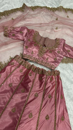 Jyoti Fashion Women's Onion Japan Satin Silk Sequins with Dori & Zari Embroidered Designer Lehenga Choli Set