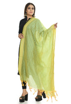 Mominos Fashion Moeza Handloom Cotton Pista Green Dupatta - Distacart