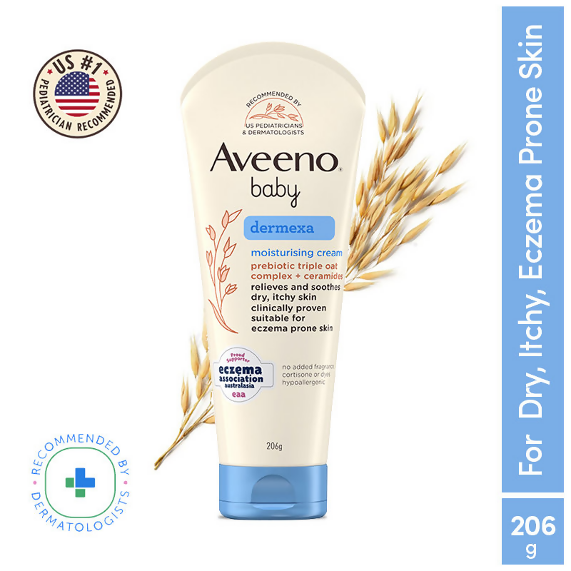 Aveeno Baby Dermexa Moisturising Cream - Prebiotic Oat + Ceramides For Dry