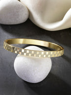 NVR Men's Set of 2 Gold & Black Rhodium-Plated Stainless Steel Kada Bracelet - Distacart