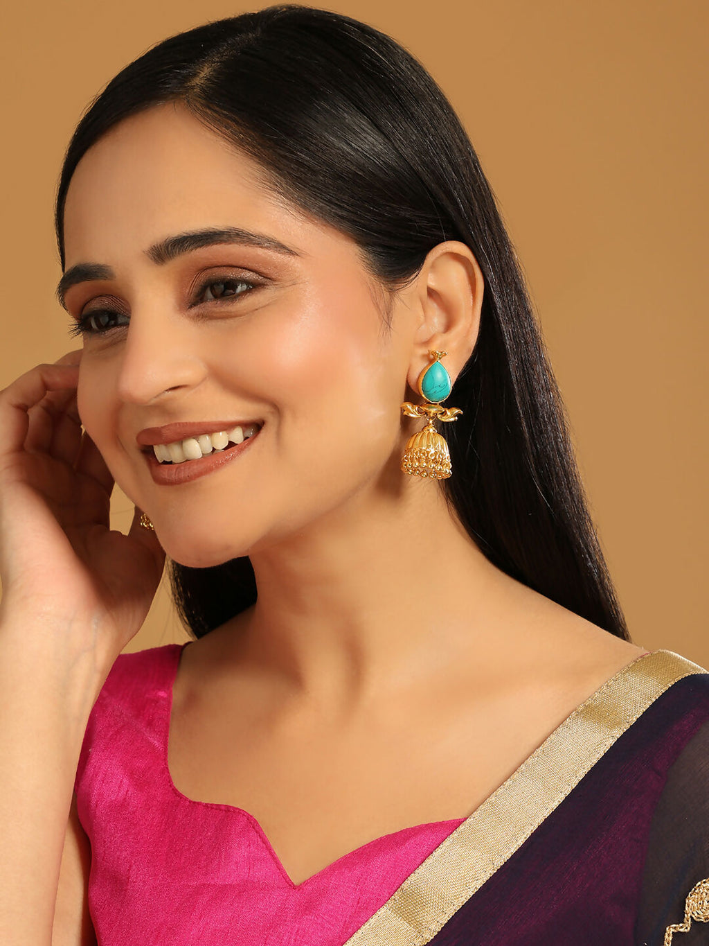 Nuyug 22K Gold Plated Turquoise Grace Earrings - Distacart