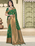 Shree Shyam Fashion Silk Green Saree - Distacart