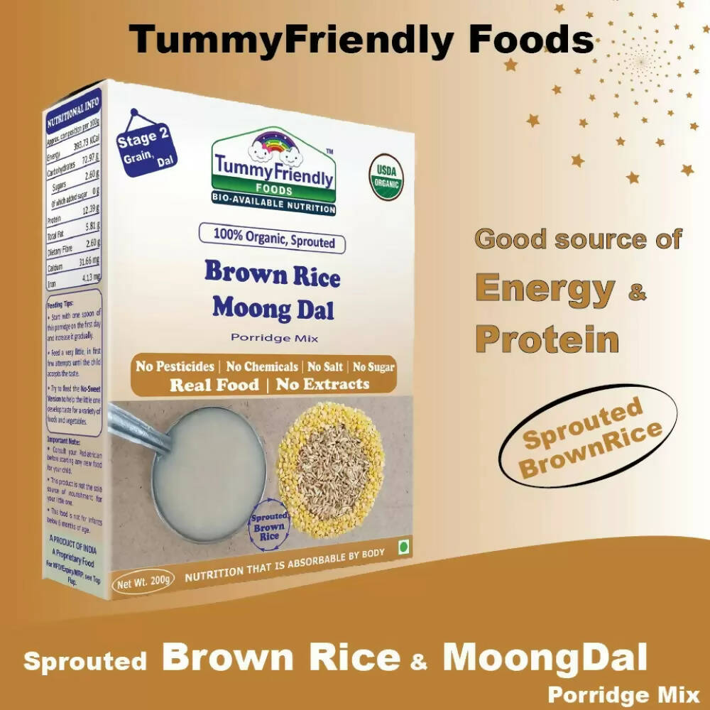 TummyFriendly Foods Certified Stage2 Ragi, Brown Rice Porridge Mixes Combo - Distacart