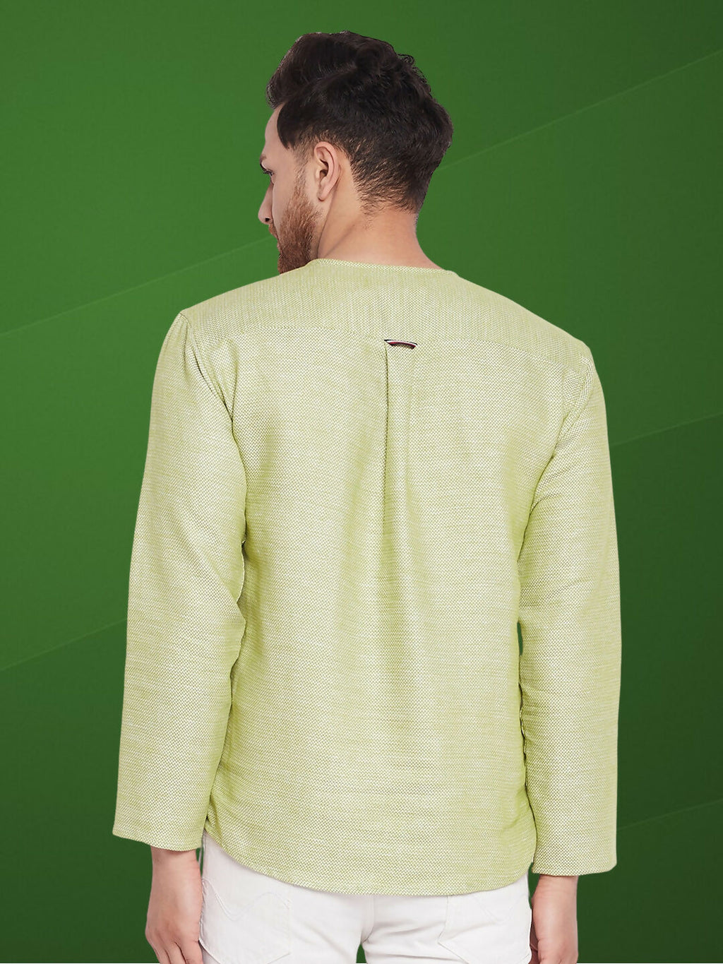 Even Apparels Men's Pure Cotton Green Kurta