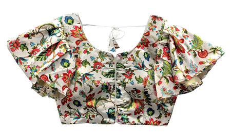 Vamika White Mate Digital Print Blouse