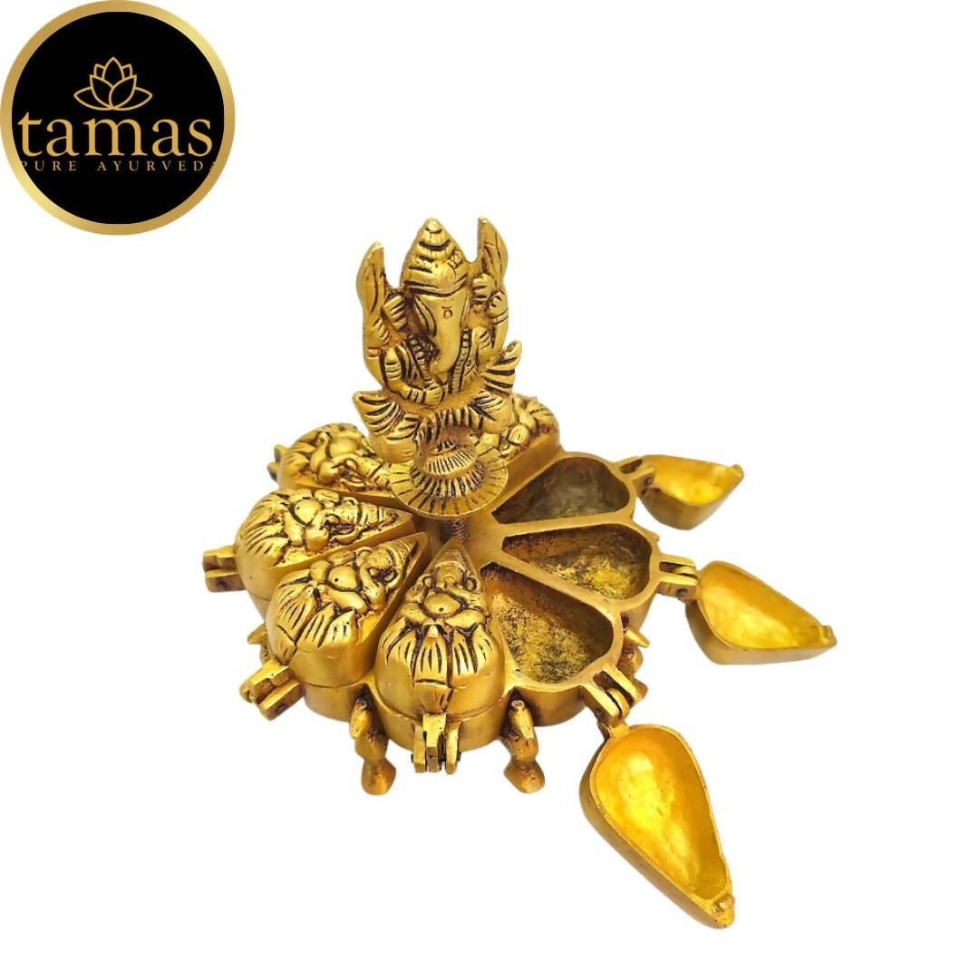 Tamas Handcrafted Brass Kumkum Box