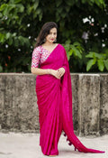 Rani Silk Blend Ethnic Motifs Saree with Unstitched Blouse - A2M