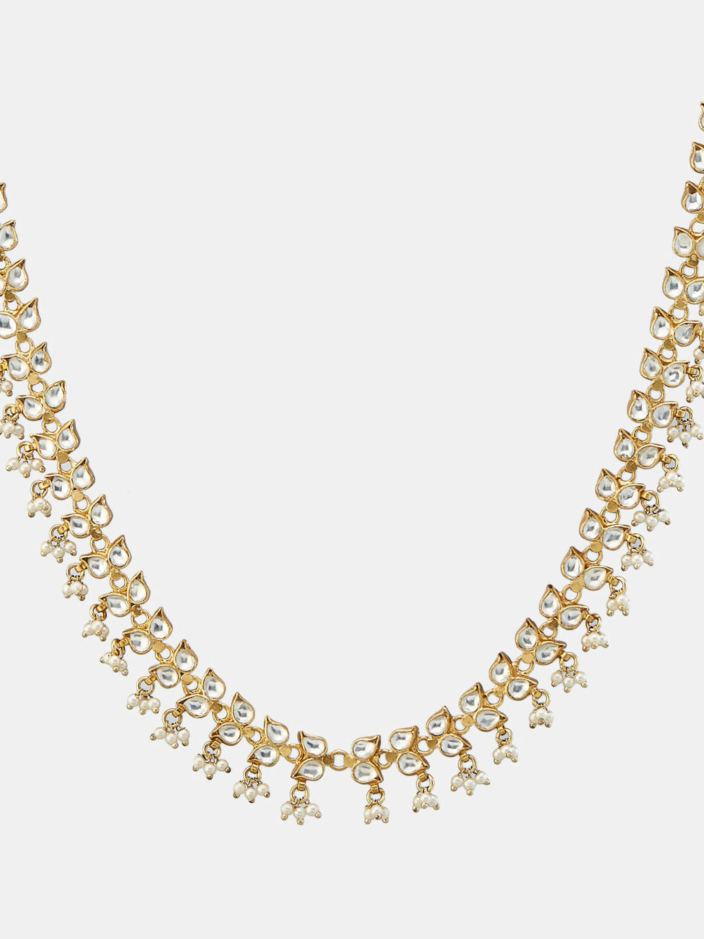 Nuyug 22K Gold-Plated Kundan & Pearl Studded Matha Patti Head Jewellery