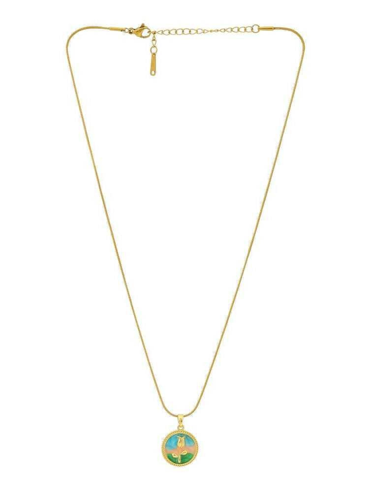 Antique Finish White Crystal Necklace - Ruby Raang
