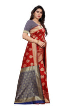 Vamika Banarasi Jacquard Weaving Red Saree (Dangal Red)