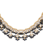 Nuyug 22K Gold Plated Azure Dusk Kundan Necklace