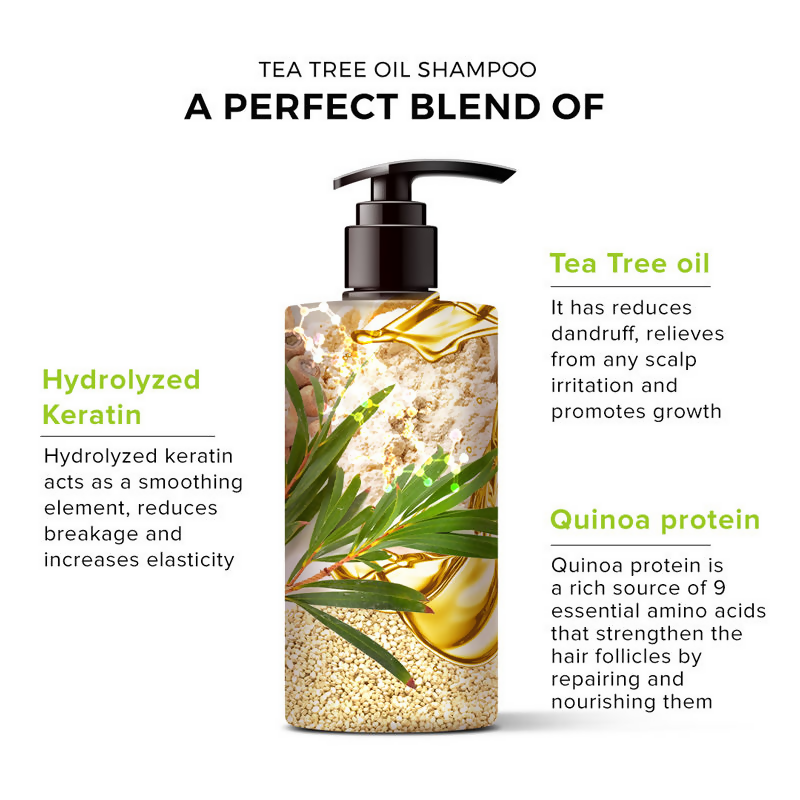 De Fabulous Tea Tree Oil Sulphate Free Shampoo For All Hair Types