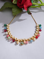 Kundan Necklace (Multi Color) - Ruby Raang