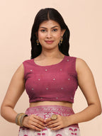Shree Shyam Fashion Linen Cotton Purple Saree - Distacart
