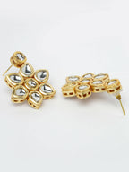 NVR Women's Gold-Plated Kundan 2 Layered Handcrafted Jewellery Sets With Drop Earrings - Distacart