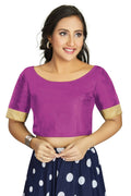 Aastha Fashion Women's Purple Art Silk Designer Traditional Readymade Blouse