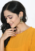 Mominos Fashion Johar Kamal Beautiful Kundan Work Jhumka With White Beads - Distacart