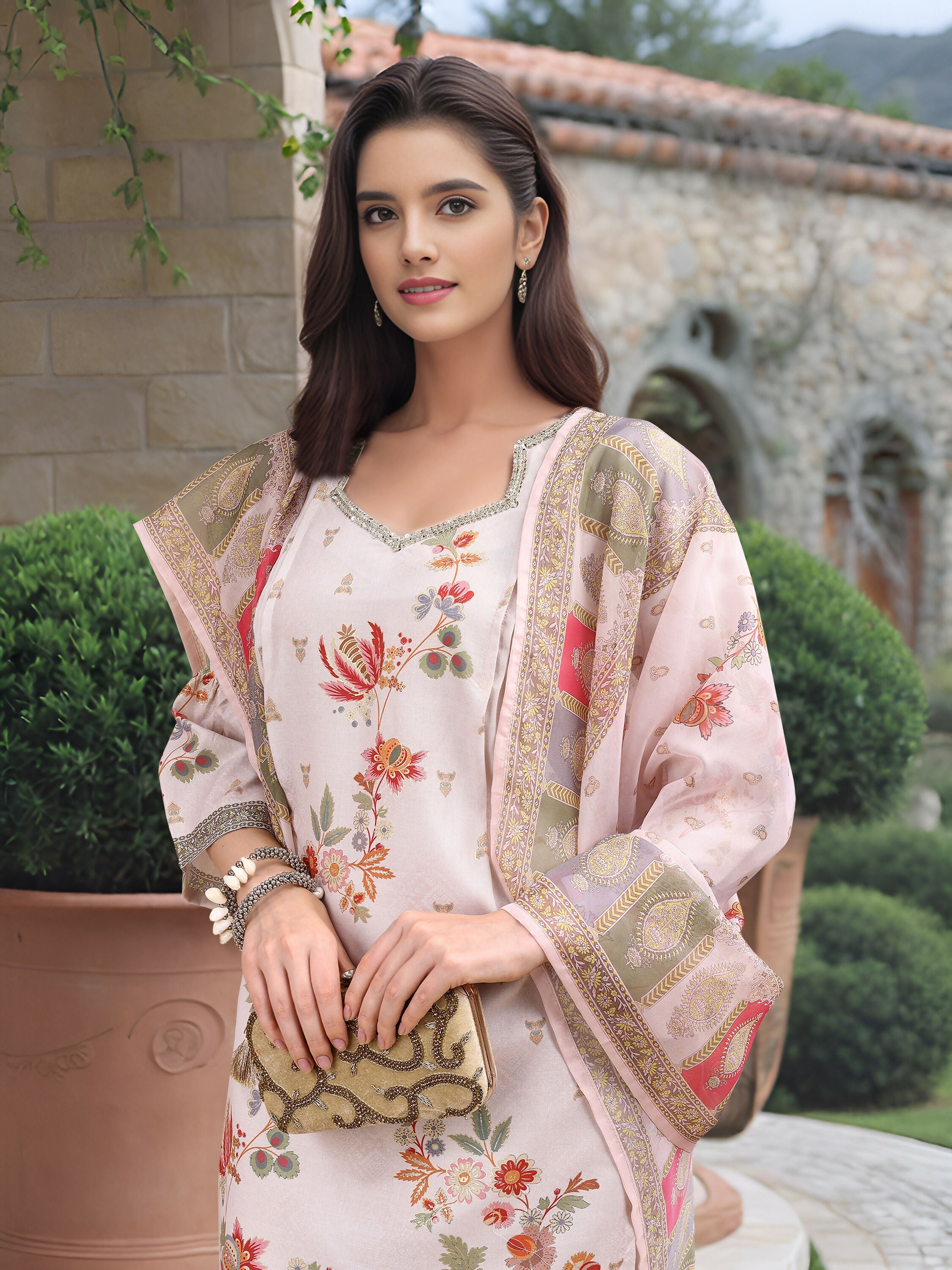 Joban Fashion Off White Position Digital Print With Position Foil Kurta Set - Distacart