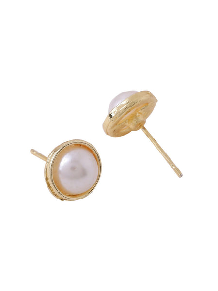 NVR Women Pearl Studded Studs Earrings
